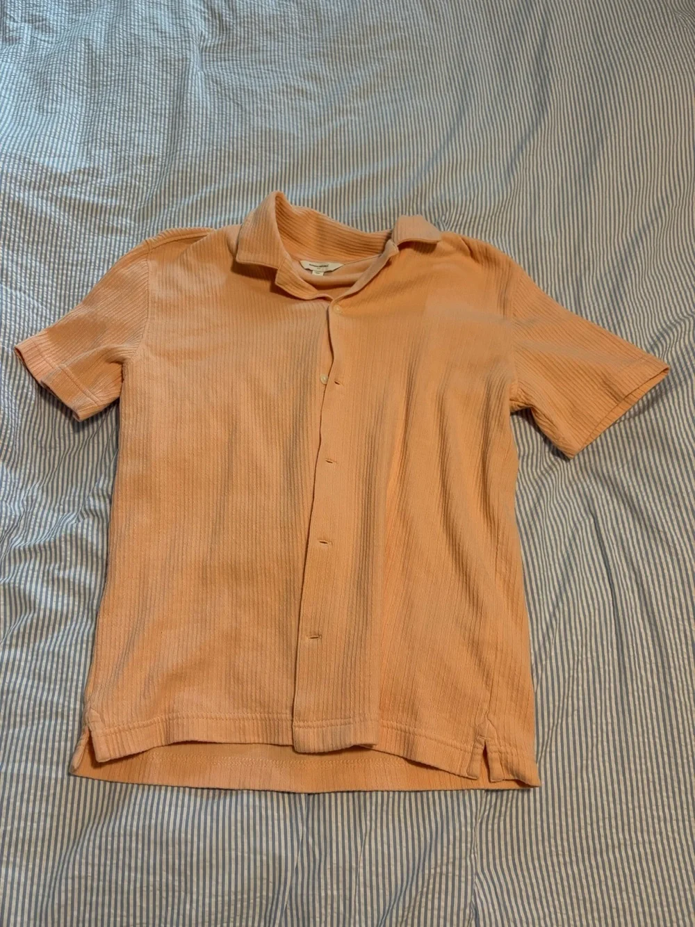 Men's Short-Sleeve Banana Republic Button Polo Shirt - Peach